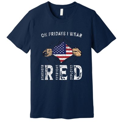 On Fridays I Wear Red USA Support Premium T-Shirt