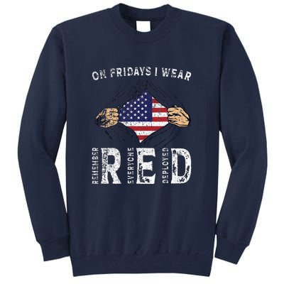 On Fridays I Wear Red USA Support Tall Sweatshirt