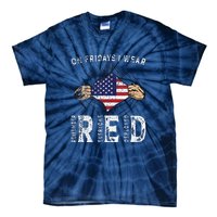 On Fridays I Wear Red USA Support Tie-Dye T-Shirt