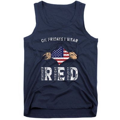 On Fridays I Wear Red USA Support Tank Top