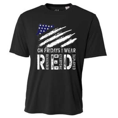 On Fridays I Wear Red USA Flag Support American Troops Cooling Performance Crew T-Shirt