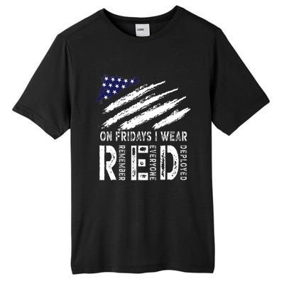 On Fridays I Wear Red USA Flag Support American Troops Tall Fusion ChromaSoft Performance T-Shirt