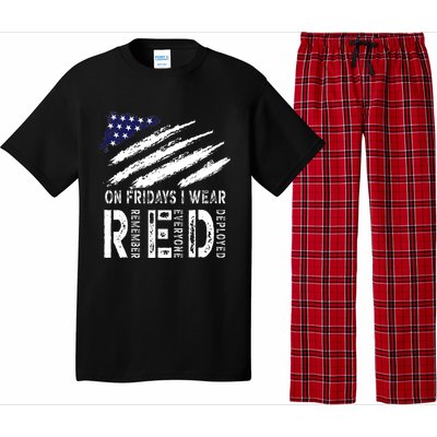 On Fridays I Wear Red USA Flag Support American Troops Pajama Set