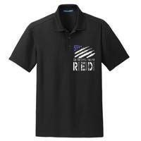 On Fridays I Wear Red USA Flag Support American Troops Dry Zone Grid Polo