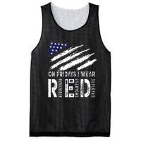 On Fridays I Wear Red USA Flag Support American Troops Mesh Reversible Basketball Jersey Tank