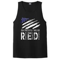 On Fridays I Wear Red USA Flag Support American Troops PosiCharge Competitor Tank