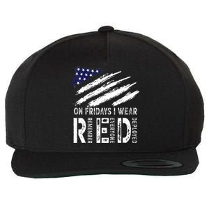 On Fridays I Wear Red USA Flag Support American Troops Wool Snapback Cap