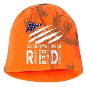 On Fridays I Wear Red USA Flag Support American Troops Kati - Camo Knit Beanie