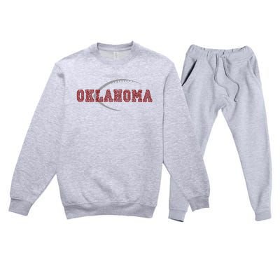 Oklahoma Football Icon Premium Crewneck Sweatsuit Set