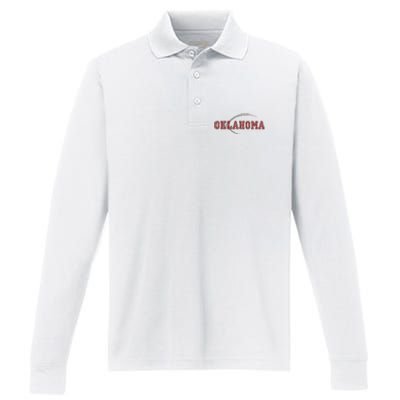 Oklahoma Football Icon Performance Long Sleeve Polo