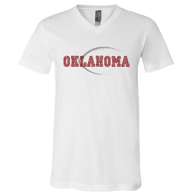 Oklahoma Football Icon V-Neck T-Shirt