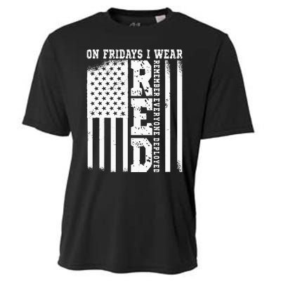 On Fridays I Wear Red USA Support American Troops Cooling Performance Crew T-Shirt