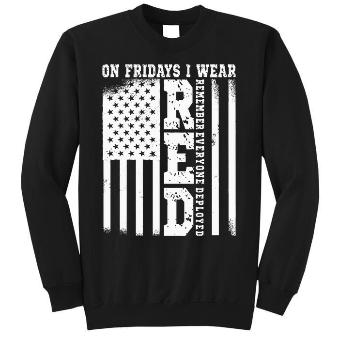 On Fridays I Wear Red USA Support American Troops Sweatshirt