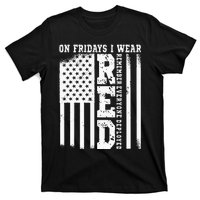 On Fridays I Wear Red USA Support American Troops T-Shirt