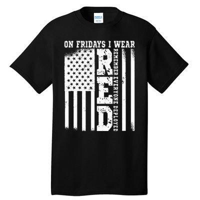 On Fridays I Wear Red USA Support American Troops Tall T-Shirt