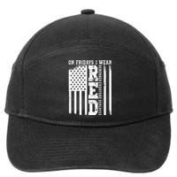 On Fridays I Wear Red USA Support American Troops 7-Panel Snapback Hat