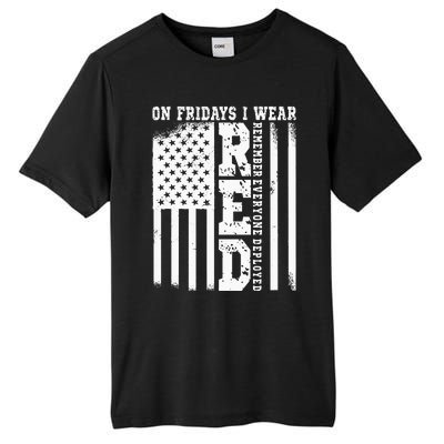 On Fridays I Wear Red USA Support American Troops Tall Fusion ChromaSoft Performance T-Shirt