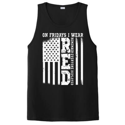 On Fridays I Wear Red USA Support American Troops PosiCharge Competitor Tank