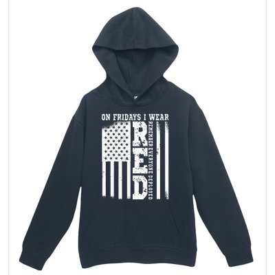 On Fridays I Wear Red USA Support American Troops Urban Pullover Hoodie