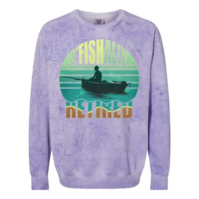 O'fishally Retired Colorblast Crewneck Sweatshirt