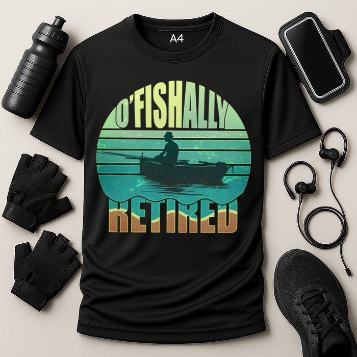 O'fishally Retired Cooling Performance Crew T-Shirt