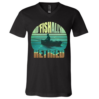 O'fishally Retired V-Neck T-Shirt