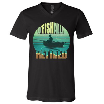 O'fishally Retired V-Neck T-Shirt