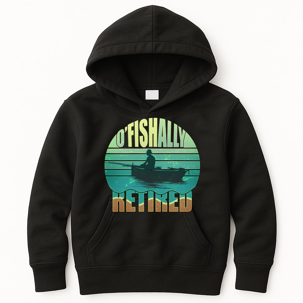 O'fishally Retired Kids Hoodie
