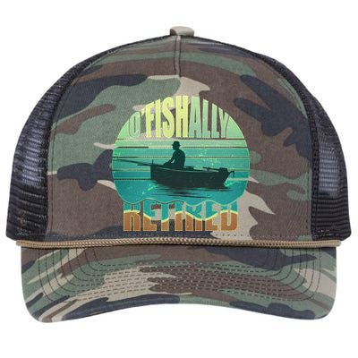 O'fishally Retired Retro Rope Trucker Hat Cap