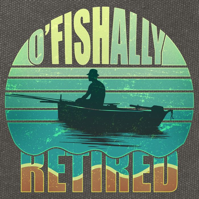 O'fishally Retired Cotton Canvas Backpack