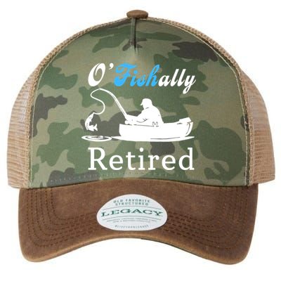 O'Fishally Retired Funny Fisherman Retirement Legacy Tie Dye Trucker Hat