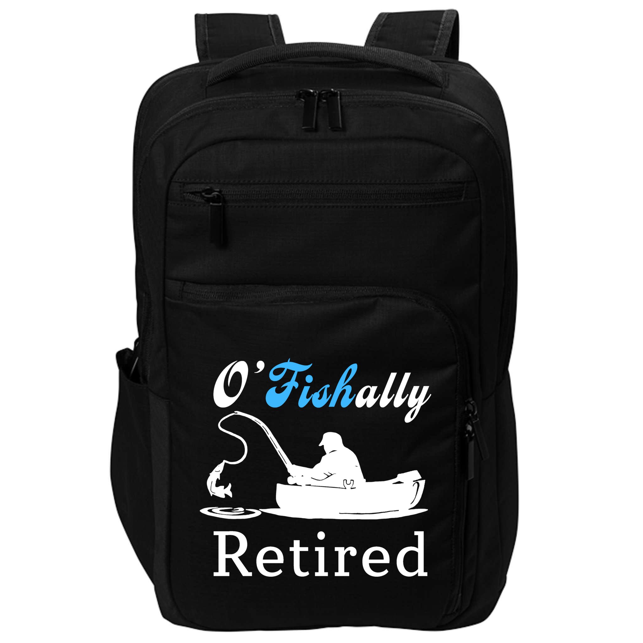 O'Fishally Retired Funny Fisherman Retirement Impact Tech Backpack