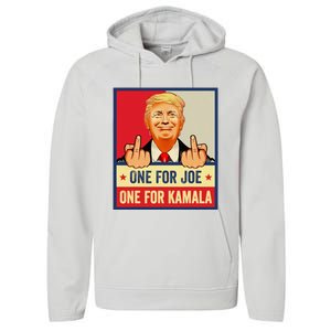 One For Joe One For Kamala Trump Vote Trump 2024 Performance Fleece Hoodie