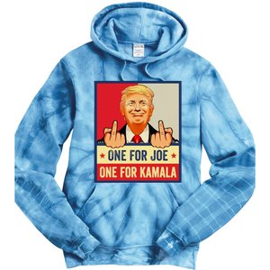 One For Joe One For Kamala Trump Vote Trump 2024 Tie Dye Hoodie