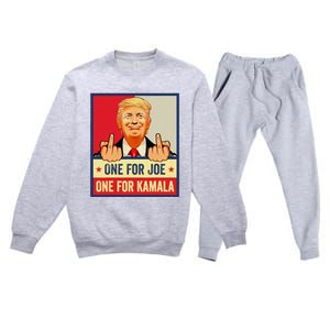 One For Joe One For Kamala Trump Vote Trump 2024 Premium Crewneck Sweatsuit Set