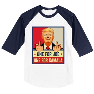 One For Joe One For Kamala Trump Vote Trump 2024 Baseball Sleeve Shirt