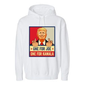 One For Joe One For Kamala Trump Vote Trump 2024 Garment-Dyed Fleece Hoodie