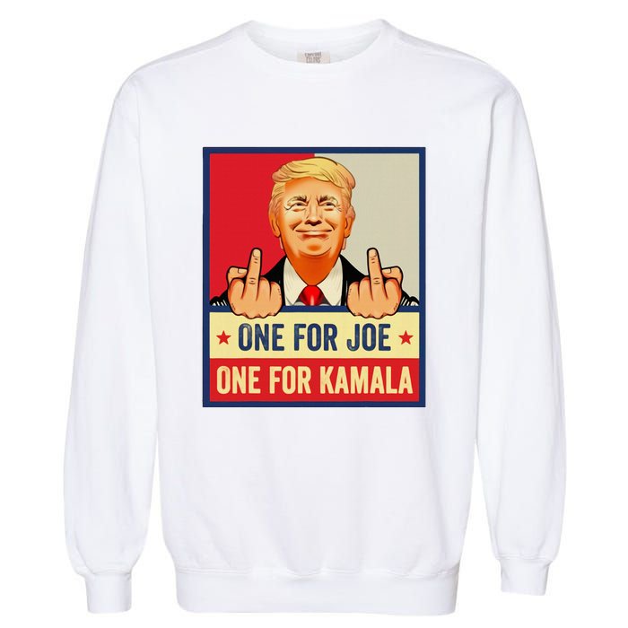 One For Joe One For Kamala Trump Vote Trump 2024 Garment-Dyed Sweatshirt