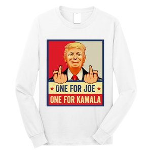 One For Joe One For Kamala Trump Vote Trump 2024 Long Sleeve Shirt