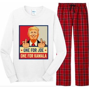 One For Joe One For Kamala Trump Vote Trump 2024 Long Sleeve Pajama Set