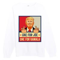 One For Joe One For Kamala Trump Vote Trump 2024 Premium Crewneck Sweatshirt