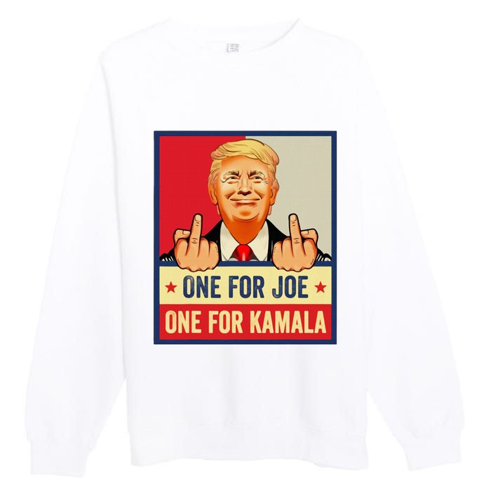 One For Joe One For Kamala Trump Vote Trump 2024 Premium Crewneck Sweatshirt