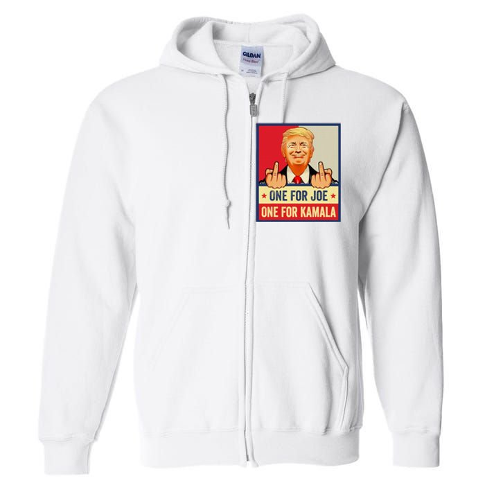 One For Joe One For Kamala Trump Vote Trump 2024 Full Zip Hoodie