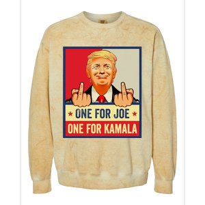 One For Joe One For Kamala Trump Vote Trump 2024 Colorblast Crewneck Sweatshirt