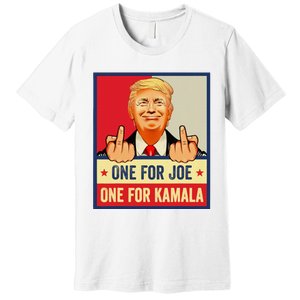 One For Joe One For Kamala Trump Vote Trump 2024 Premium T-Shirt