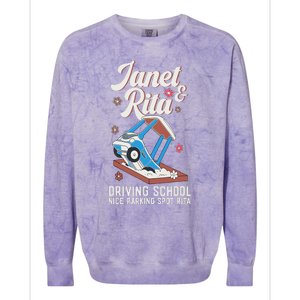 Outfit Funny Janet And Rita Driving School Colorblast Crewneck Sweatshirt