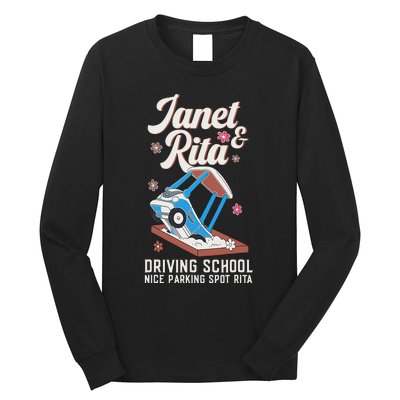 Outfit Funny Janet And Rita Driving School Long Sleeve Shirt