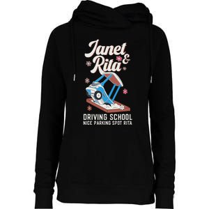 Outfit Funny Janet And Rita Driving School Womens Funnel Neck Pullover Hood