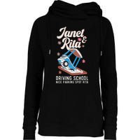 Outfit Funny Janet And Rita Driving School Womens Funnel Neck Pullover Hood