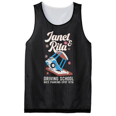 Outfit Funny Janet And Rita Driving School Mesh Reversible Basketball Jersey Tank